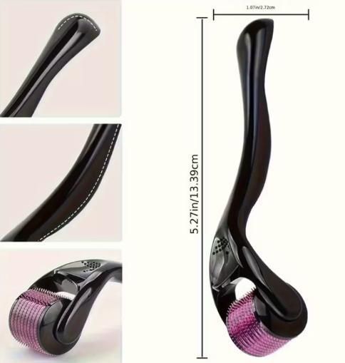 Derma Roller With 0.5 MM Titanium Microneedles  (Pack of 1 )